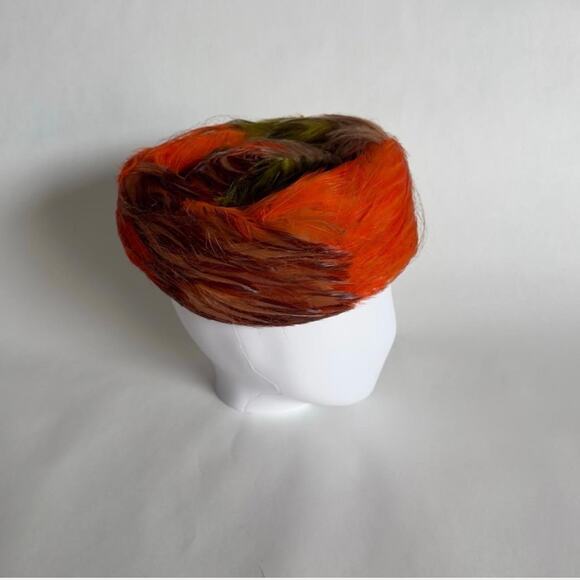 D’ORSAY DORSAY Vintage Feather Pillbox Statement Church Hat - Picture 5 of 8